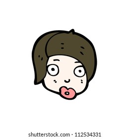 cartoon woman's face