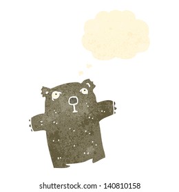 Cartoon Wombat mit Denkblase