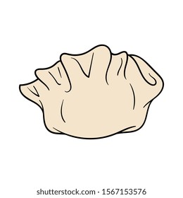 Cartoon Wonton Dumpling Vector Illustration