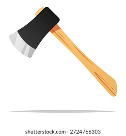 Vector de hacha de madera de dibujos animados ilustración aislada