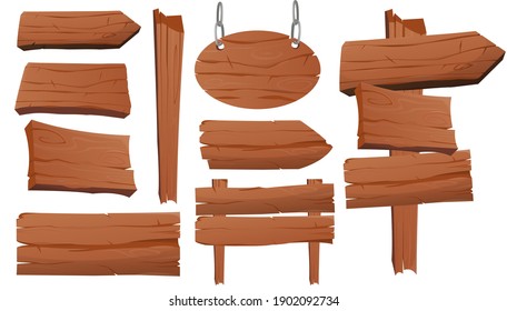 Cartoon wood board colection background