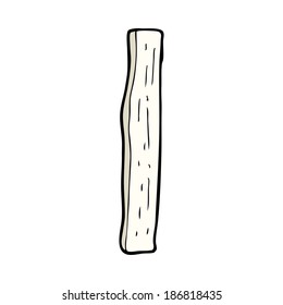 post de caricatura de madera