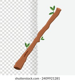 Cartoon wood timber, stump and trunk