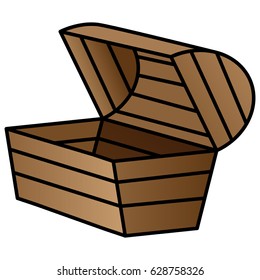 Cartoon Wooden Chest Stock Vector (Royalty Free) 628758326 | Shutterstock