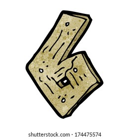 cartoon wooden number