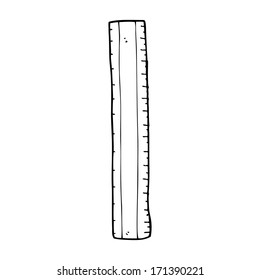 cartoon wooden ruler