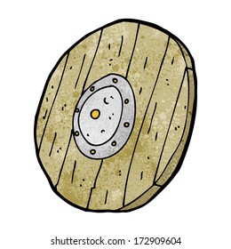cartoon wooden shield