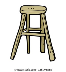 cartoon wooden stool