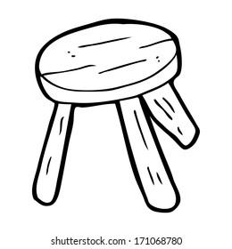 Cartoon Wooden Stool Stock Vector (Royalty Free) 171068780 | Shutterstock