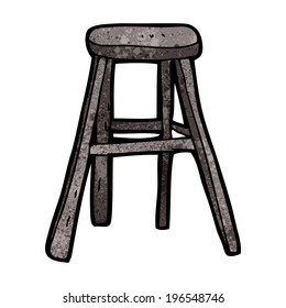 cartoon wooden stool
