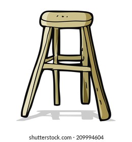 cartoon wooden stool