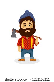 Cartoon Woodman vector
