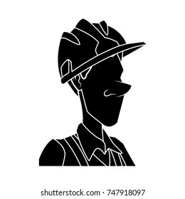 Cartoon worker with tool