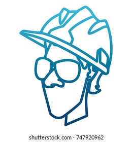 Cartoon worker with tool