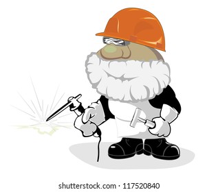 cartoon worker. vector illustration