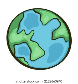 Cartoon world drawing as a vector image