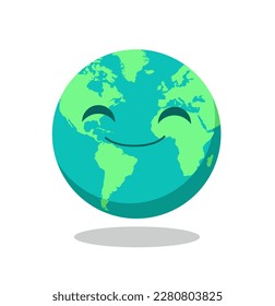 Cartoon world globe vector illustration