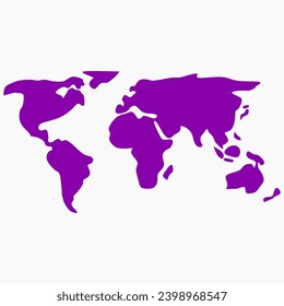 cartoon world map icon design