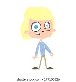 cartoon worried boy