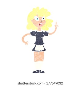 cartoon worried maid