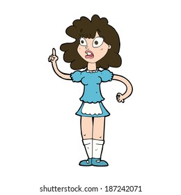 cartoon worried maid
