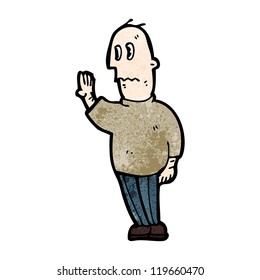 hombre preocupado por la caricatura