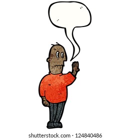 cartoon worried man