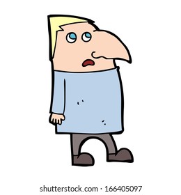 cartoon worried man