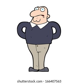 cartoon worried man