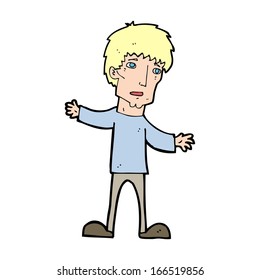 cartoon worried man