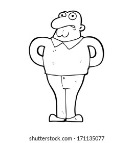 hombre preocupado por la caricatura