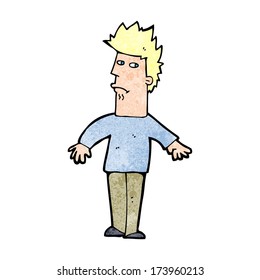 hombre preocupado por la caricatura