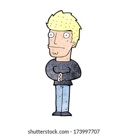 hombre preocupado por la caricatura