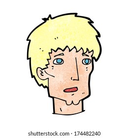 hombre preocupado por la caricatura