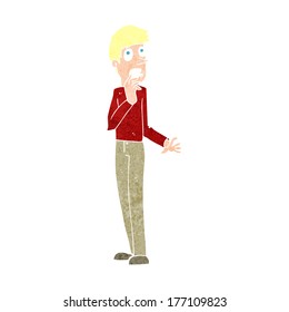 hombre preocupado por la caricatura