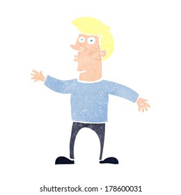cartoon worried man