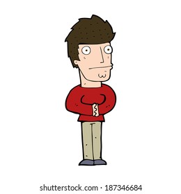 hombre preocupado por la caricatura