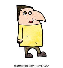 hombre preocupado por la caricatura