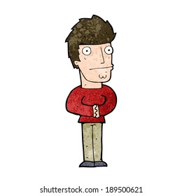 cartoon worried man