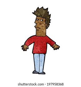 cartoon worried man