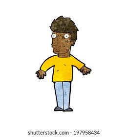 hombre preocupado por la caricatura