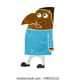 cartoon worried man