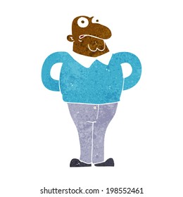 hombre preocupado por la caricatura