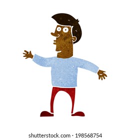 cartoon worried man