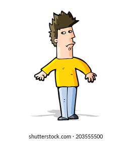 Cartoon-besorgter Mann