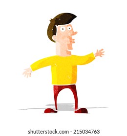 cartoon worried man