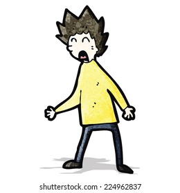 hombre preocupado por la caricatura