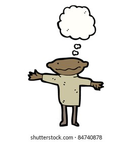 cartoon worried man