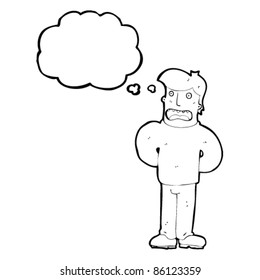 hombre preocupado por la caricatura