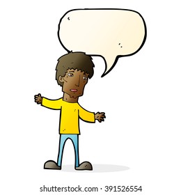 Cartoon besorgte Mann mit Sprachblase